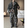 image:imagechouyatou Womens Boyefriend Y2K Camouflage Cargo Pants Wide Leg Jeans High Waisted Denim Palazzo PantsArmy Green