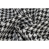image:imagechouyatou Womens Chic Color Block Houndstooth Long Blazer Jacket Trench CoatBlack