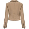 image:imagechouyatou Womens Daily Wear Multiple Color Moto Biker Short Faux Leather JacketKhaki