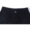 image:imagechouyatou Womens Perfectly Fit 5Pockets Ripped Denim Jean ShortsBlack