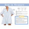 image:imagechouyatou Womens Summer Half Puff Sleeve Cotton Dress Notch Neck Striped Midi Dress with PocketsYellow Striped
