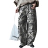 image:imagechouyatou Womens Boyefriend Y2K Camouflage Cargo Pants Wide Leg Jeans High Waisted Denim Palazzo PantsGrey