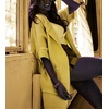 image:imagechouyatou Womens Y2k Cute Short Sleeve Knitted Cardigan Open Front Hooded Cardigan Sweaters with PocketsYellow