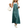 image:imagechouyatou Womens Denim Bib Overall Dress Suspender Strap Jean Long DressVintage Blue