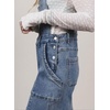image:imagechouyatou Womens Wide Leg Denim Bib Overalls Y2K Patchwork Jeans JumpsuitBlue