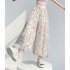 image:imagechouyatou Womens Vintage Floral Print Bubble Pants Y2k Baggy Culottes Wide Leg Palazzo Pants with PocketsFlower