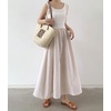 image:imagechouyatou Womens Vintage PlaidStriped Elastic Waist A Line Pleated Swing Bohemian Midi Long SkirtPlaid Apricot