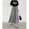 image:imagechouyatou Womens Vintage PlaidStriped Elastic Waist A Line Pleated Swing Bohemian Midi Long SkirtPlaid Black