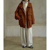 image:imagechouyatou Womens Winter Hooded Wool Coat Casual Loose Trench Pea Coat Zip Up Wool Blend Utility Safari JacketBrown