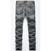 image:imagechouyatou Mens Classic Fit Distressed Jeans DecoZip Performance Rugged Wear Ripped Denim Work PantGreyblue