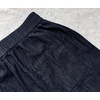 image:imagechouyatou Womens Hollow Out Barrel Jeans Elastic Waist Ruffled Denim PantsDark Blue
