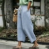 image:imagechouyatou Womens Plaid Wide Leg Crop Pants Gingham Loose Fit Palazzo PantsBlue