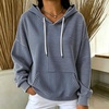 image:imagechouyatou Womens Striped Pullover Hoodies Loose Oversized Sweatshirt TopsNavy