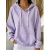 image:imagechouyatou Womens Striped Pullover Hoodies Loose Oversized Sweatshirt TopsPurple
