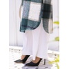 image:imagechouyatou Womens Windproof Single Breasted Plaid Midi Long Wool Coat Overcoat JacketBlackish Green
