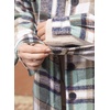 image:imagechouyatou Womens Windproof Single Breasted Plaid Midi Long Wool Coat Overcoat JacketGreen