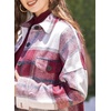 image:imagechouyatou Womens Windproof Single Breasted Plaid Midi Long Wool Coat Overcoat JacketWine Red