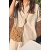 image:imagechouyatou Women Casual Cotton Short Sleeve V Neck Long Dress A Line Linen Maxi Shirt Dress with Side PoketsBeige
