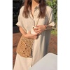 image:imagechouyatou Women Casual Cotton Short Sleeve V Neck Long Dress A Line Linen Maxi Shirt Dress with Side PoketsBeige