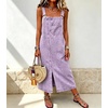 image:imagechouyatou Womens Adjustable Straps Denim Overall Jean Jumper DressPurple