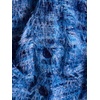 image:imagechouyatou Womens Furry Button Down Cardigan Striped VNeck Loose Fluffy Knit Button Down Sweater CoatDark Blue
