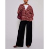 image:imagechouyatou Womens Furry Button Down Cardigan Striped VNeck Loose Fluffy Knit Button Down Sweater CoatRed