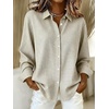 image:imagechouyatou Womens Plaid Button Down Shirt Long Sleeve Gingham Blouse TopsKhaki