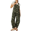 image:imagechouyatou Womens Retro Camouflage Denim Overalls Barrel Jeans Boyfriend Y2K Wide Leg Denim Pant JumpsuitArmy Green