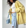 image:imagechouyatou Womens Fall Graphic Embroidery Button Down Cardigans V Neck Cozy Funny Knit Cardigan Sweater Jacket CoatYellow