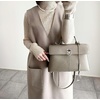image:imagechouyatou Womens Fall Winter Sleeveless Wool Overall Dress Casual Business Maixi Pinafore Tank DressApricot