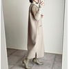 image:imagechouyatou Womens Fall Winter Sleeveless Wool Overall Dress Casual Business Maixi Pinafore Tank DressApricot