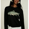 image:imagechouyatou Womens Fish Graphic Pattern Pullover Sweater Chunky Jumper TopsBlack