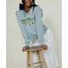 image:imagechouyatou Womens Fish Graphic Pattern Pullover Sweater Chunky Jumper TopsBlue