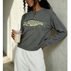 image:imagechouyatou Womens Fish Graphic Pattern Pullover Sweater Chunky Jumper TopsDark Gray