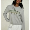 image:imagechouyatou Womens Fish Graphic Pattern Pullover Sweater Chunky Jumper TopsLight Gray