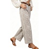 image:imagechouyatou Womens Y2K Baggy Barrel Jeans Floral Print Wide Leg Denim Ankle Pants Boyfriend High Waisted JeansLight Khaki