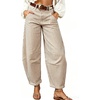 image:imagechouyatou Womens Baggy Striped Barrel Jeans Boyfriend Y2K Wide Leg Jeans High Waisted Denim Ankle PantsCoffee