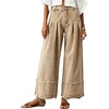 image:imagechouyatou Womens Wide Leg Baggy Jeans Business Casual Pleated Denim PantsKhaki