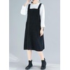 image:imagechouyatou Womens Summer Striped Printed Cotton Dress Loose Flowy A line V Neck Beach Boho Maxi Long DressBlack