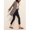 image:imagechouyatou Womens Double Breasted Plaid Mid Long Dressy Blazer Wool PeacoatBrown