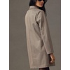 image:imagechouyatou Womens Double Breasted Plaid Mid Long Dressy Blazer Wool PeacoatKhaki