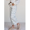 image:imagechouyatou Women Cute Floral Barrel Jeans Cropped Denim Pant with DrawstringBlue