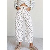 image:imagechouyatou Women Cute Floral Barrel Jeans Cropped Denim Pant with DrawstringPurple