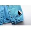 image:imagechouyatou Womens Cute Frayed Cuff Sleeveless Candy Color Denim Jean Vest JacketBlue