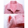 image:imagechouyatou Womens Cute Frayed Cuff Sleeveless Candy Color Denim Jean Vest JacketPink