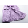 image:imagechouyatou Womens Cute Frayed Cuff Sleeveless Candy Color Denim Jean Vest JacketPurple