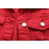 image:imagechouyatou Womens Cute Frayed Cuff Sleeveless Candy Color Denim Jean Vest JacketRed