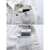 image:imagechouyatou Womens Cute Frayed Cuff Sleeveless Candy Color Denim Jean Vest JacketWhite