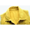 image:imagechouyatou Womens Cute Frayed Cuff Sleeveless Candy Color Denim Jean Vest JacketYellow