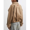 image:imagechouyatou Women Crop Double Breasted Trench Coat Lightweight Casual JacketKhaki